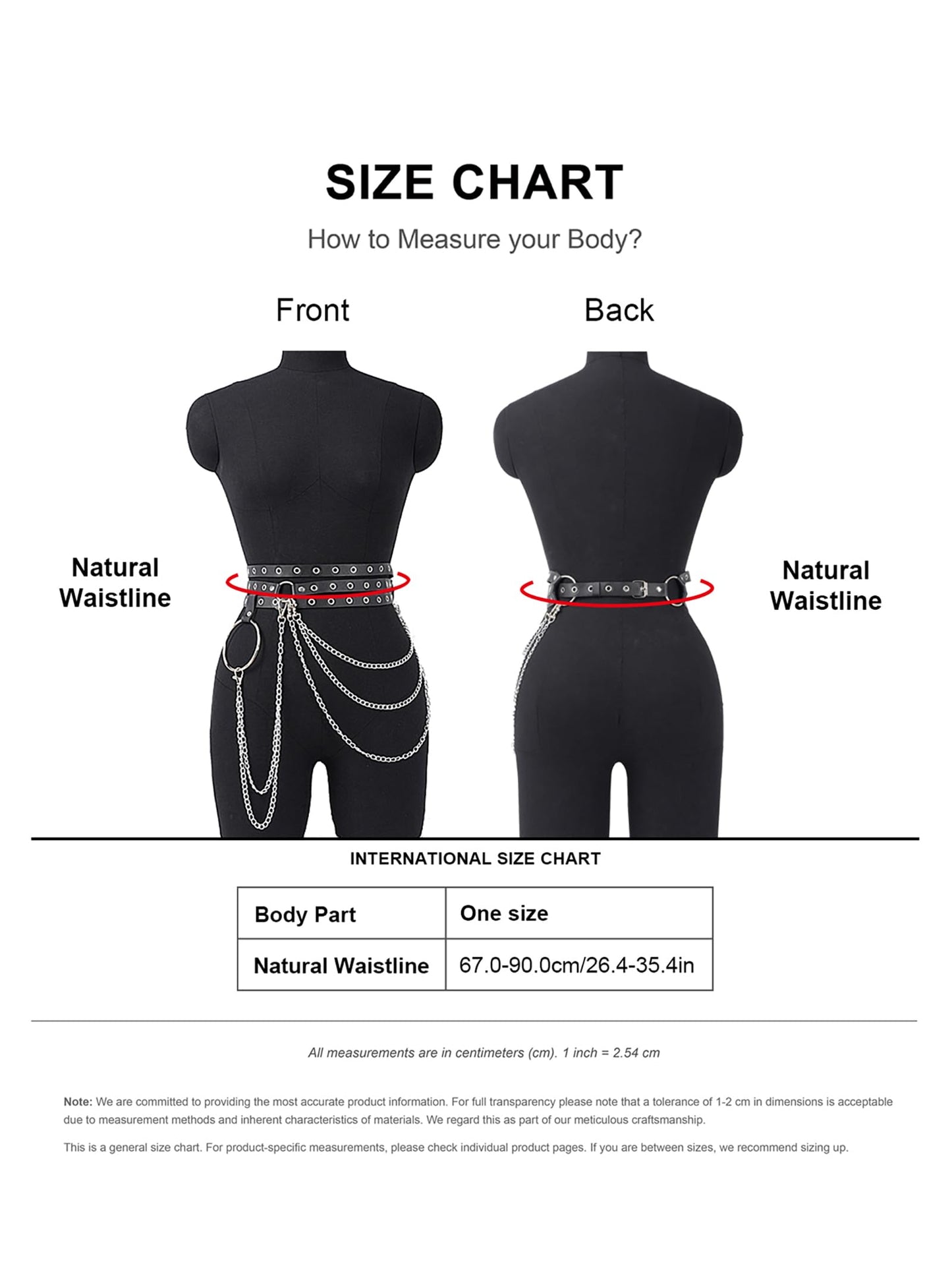 WARANDOD Women Double Layer Waist Belt with Chain, Adjustable Faux Leather Alloy Hip Belt for Street Style Festival Outfits(Waist 26.4-35.4in)