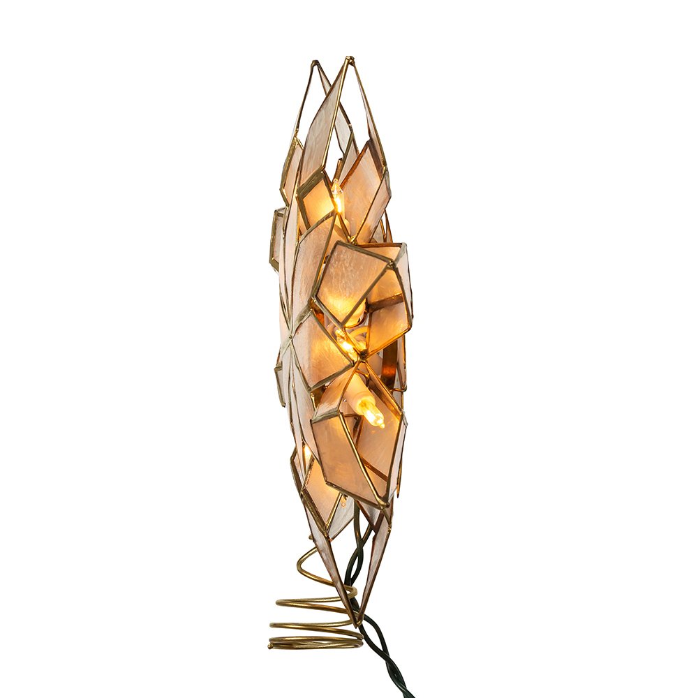 Kurt Adler UL 10L Capiz Clear Star Treetop