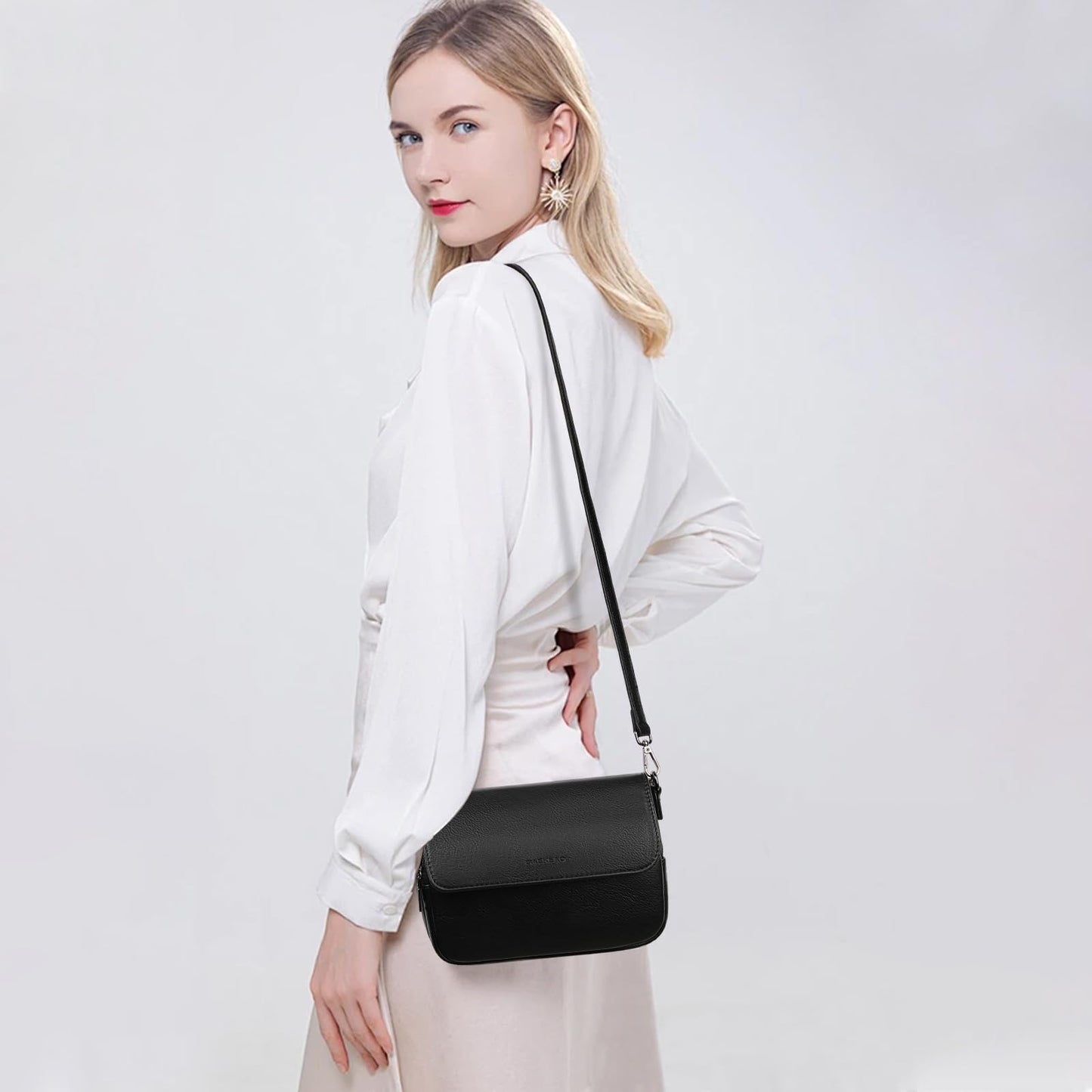 GAEKEAO Small Crossbody Bags for Women Cross Body Purses Vegan Leather Cell Phone Bag Mini Travel Purse with Card Slots