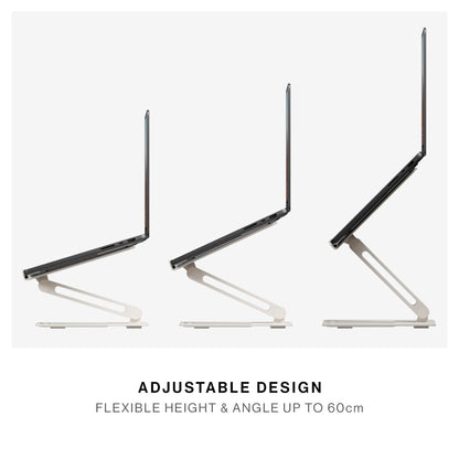 Native Union Desk Laptop Stand – Height Adjustable Ergonomic Computer Stand – Compatible with MacBook Air/Pro, iPad, Dell, HP, Lenovo, Microsoft Surface & Laptops & Tablets Up to 5kg (Black)