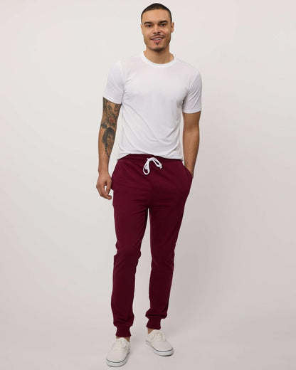 Real Essentials 3 Pack: Men's French Terry Cotton Jogger - Athletic Casual Sweatpants with Pockets - Set 2, L
