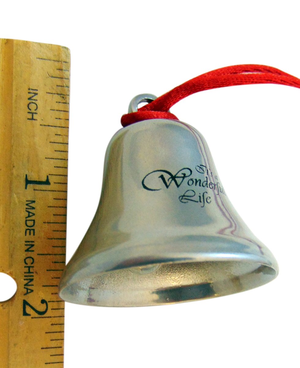 It's a Wonderful Life Bell Christmas Ornament Movie Steel Ribbon USA Made