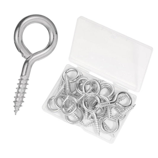 10 Pcs 2.2 Inches Eye Hooks,M6 Screw Eye Hooks,Heavy Duty Screw Eye Bolt,Load Bearing 200LB,Eye Bolt for Indoor & Outdoor Use