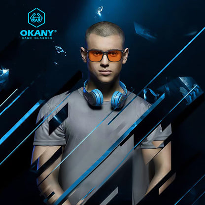 Okany Blue Light Blocking Glasses Gaming Computer Glasses Powerful Professional Screen Filter, 2.0 Upgraded Technology Anti-Fatigue Anti Glare UV Protection & Eyestrain Game Glasses for Women Men