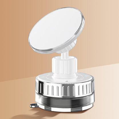 Vacuum Magnetic Phone Holder with 720° Rotation, Strong Suction Cup Mount for Car Dashboard, Windshield, Desk or Mirror – Universal Fit for Smartphones – Reusable, Adjustable, Stable Grip(White)