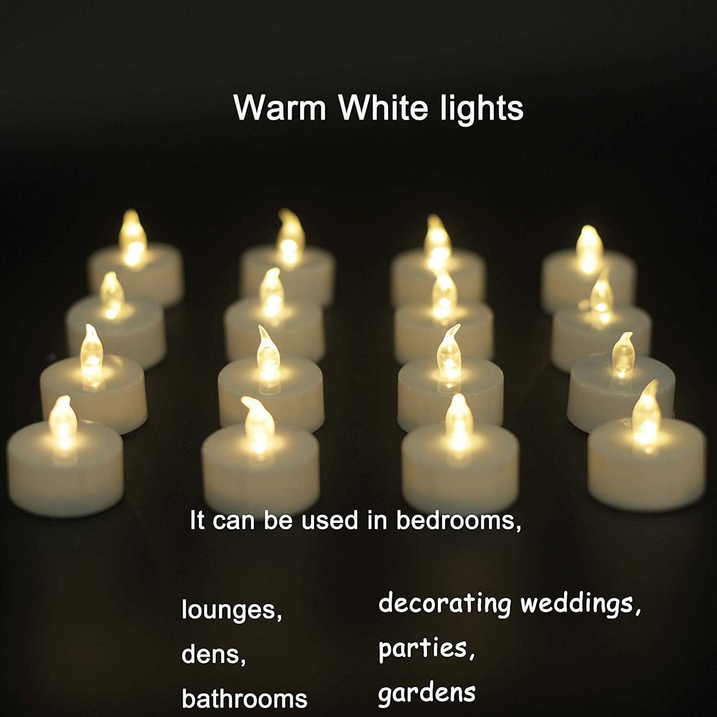 Nancia LED Tea Lights Candles- 50PACK Flameless Candles Realistic and Bright Flickering Long Lasting 200Hours for Holiday Celebration,Home Decoration Warm White