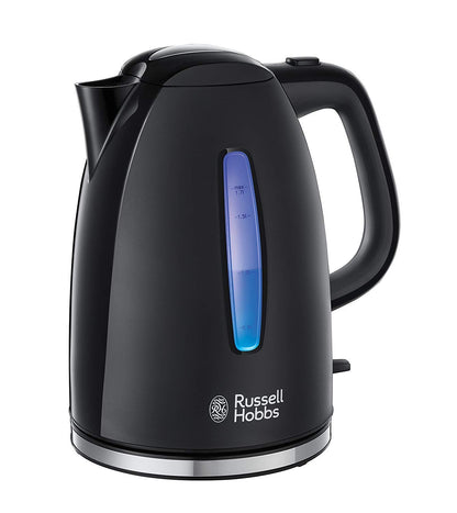 Russell Hobbs Textures+ Kettle [1.7 L, 2400 W, Blue LED Lighting] (Quick Boil Function, Removable Limescale Filter, Illuminated Water Level Indicator, Automatic Lid Opening) Tea Maker 22591-70