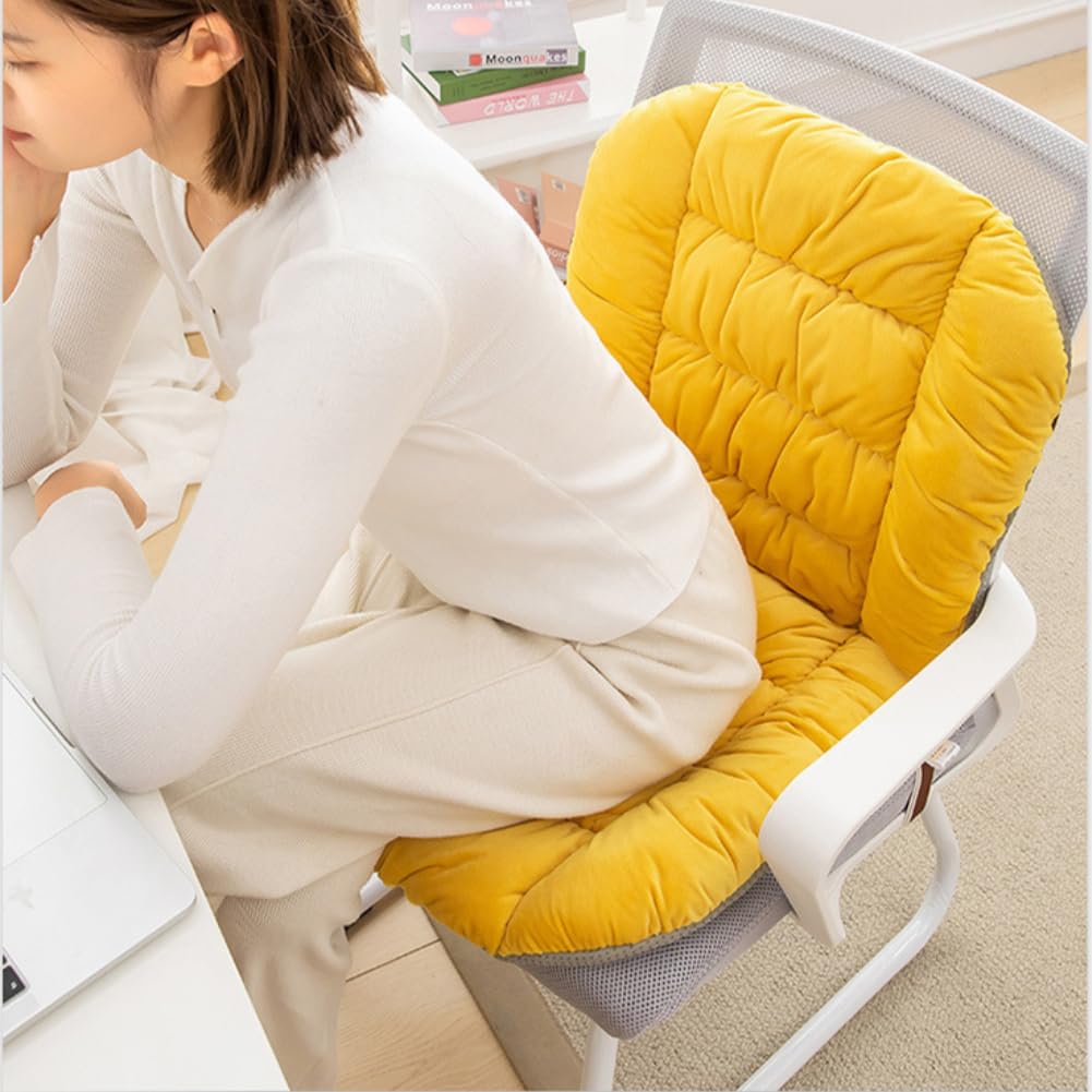 UEncounter Desk Chair Cushion Office Chair Cushion Seat Cushion with Back Support Integrated Pad with Fixed Band for Sedentary Individuals