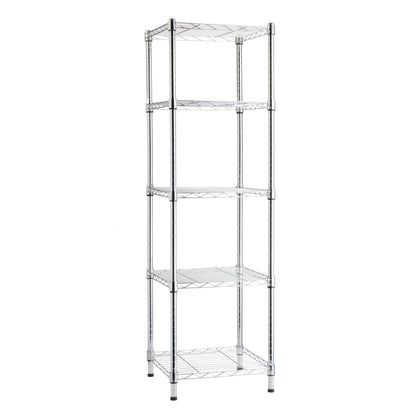 Amazon Basics 3-Shelf Adjustable Heavy Duty Steel Wire Rack Storage Shelving Organizer for Kitchen, Garage, 23.2" L x 13.4" W x 30" H, Black