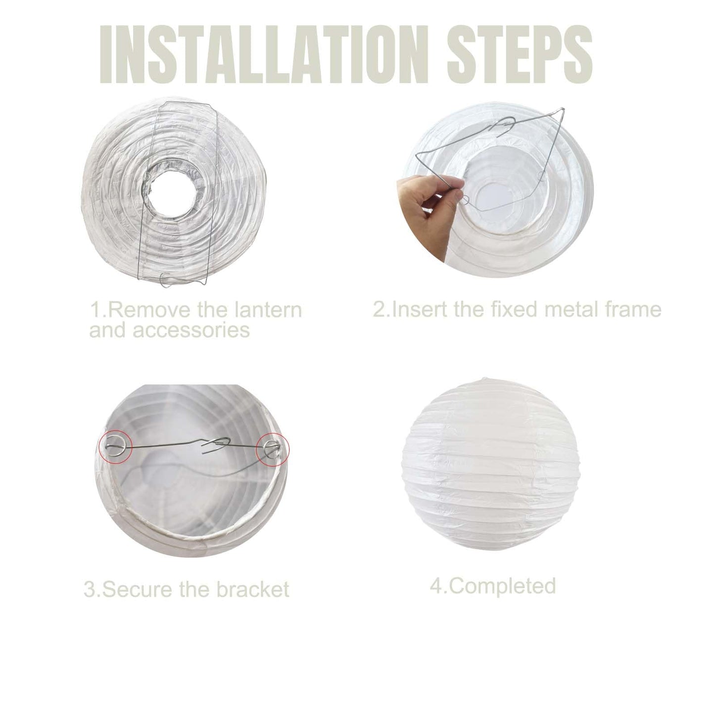 Christmas Green Paper Lanterns Hanging Ceiling Round Lanterns for Spring Theme Christmas Home Decorations 10 PCS