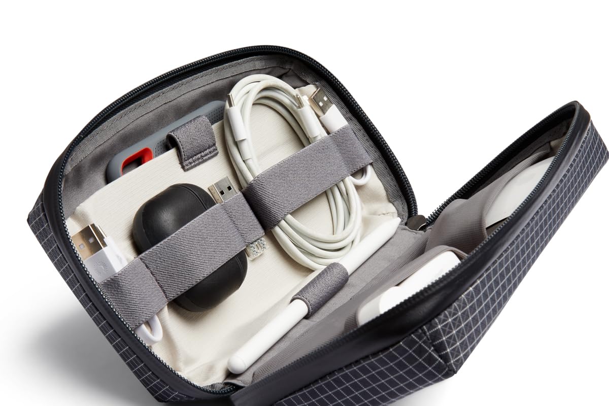 Bellroy Tech Kit, tech Accessories Zip Pouch (Power Bank, Phone Charger, Cables, Earbuds) - ArcadeGray