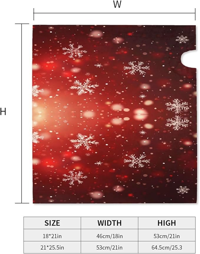 Festive Magnetic Mailbox Cover Red Snowflake Outdoor Mailbox Protector Holiday Seasonal Decorative Garden Yard Home Large Size 25.5 x 21 Inch