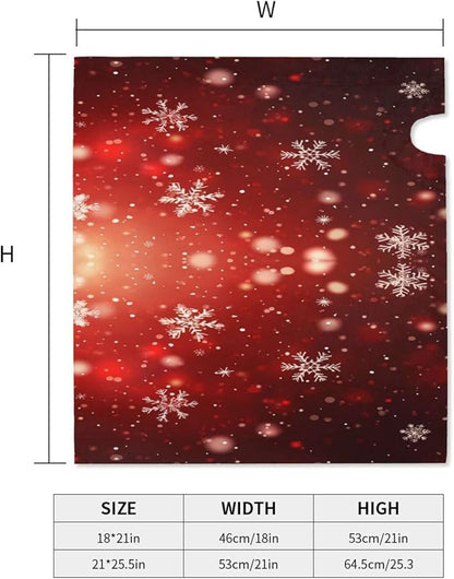Festive Magnetic Mailbox Cover Red Snowflake Outdoor Mailbox Protector Holiday Seasonal Decorative Garden Yard Home Large Size 25.5 x 21 Inch