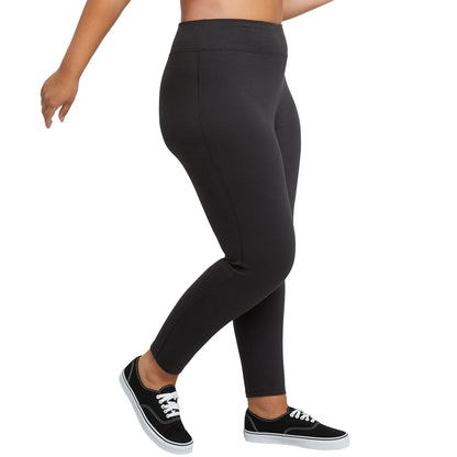 JUST MY SIZE womens Long Legging Pants, Black, 3X US