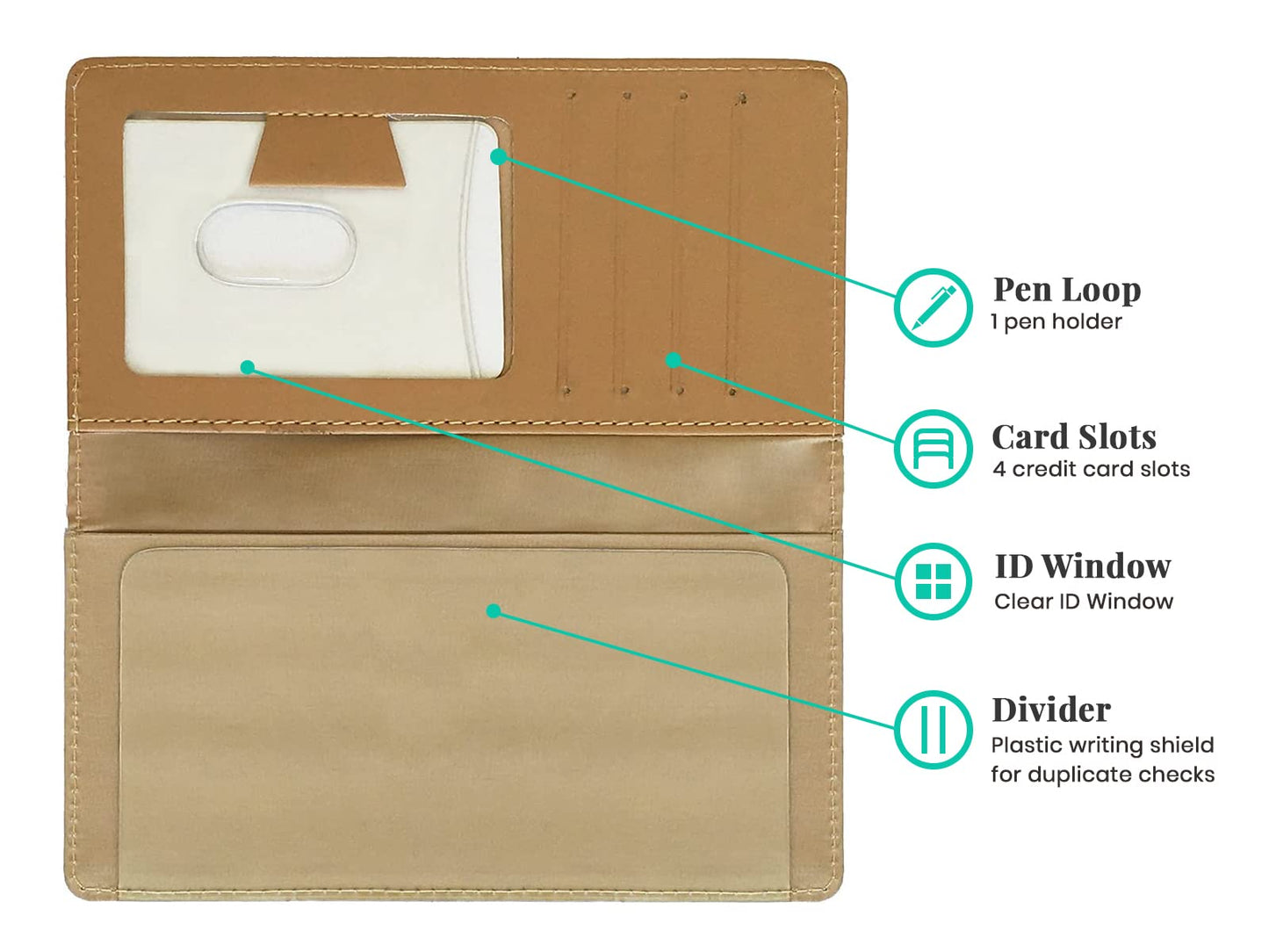 123 Cheap Checks Royal Fleur De Lis Designer Checkbook Cover, with Credit Card Slots and Pen Loop