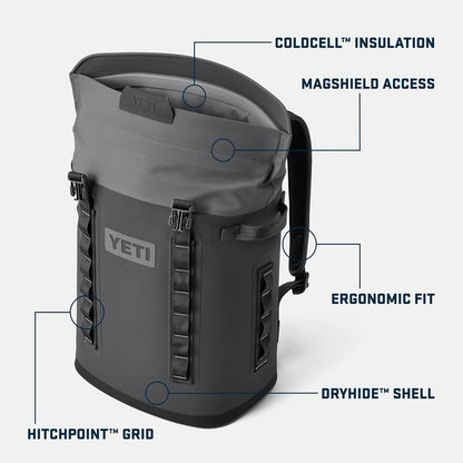 YETI Hopper M20 Backpack Soft Sided Cooler with MagShield Access, Ridgeline