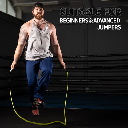 Hererope 6MM PVC Jump Rope for Men & Women Fitness, Speed, Tricks, Cardio Training, Boxing Jump Rope with Unbreakable Handles and Non-Kinking Skipping Rope, Adjustable Jumprope for Indoor Outdoor