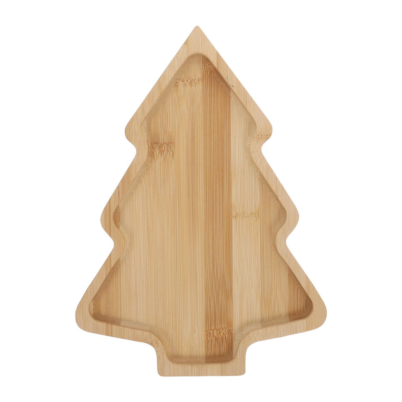 ULTECHNOVO Christmas Tree Serving Tray, 11 Inch Wooden Charcuterie Board for Holiday Food, Tree Shaped Serving Platter, Christmas Cutting Board for Kitchen Hosting, Wood Appetizer Plate for Snacks