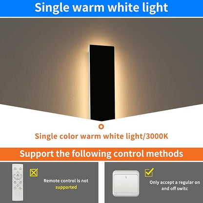 Mikeru 2 Pack Upgraded 23.6" Long LED Wall Sconce, 4.3" Wide IP65 Waterproof Outdoor Wall Lights, 3000K Warm White Exterior Lighting Fixtures for Front Porch, Garage, Basement & Patio