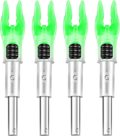 DEEPOWER Lighted Nocks for Arrows - 4/9 PCS with ON/OFF Switch | Fits .165-.246 Inch Diameter