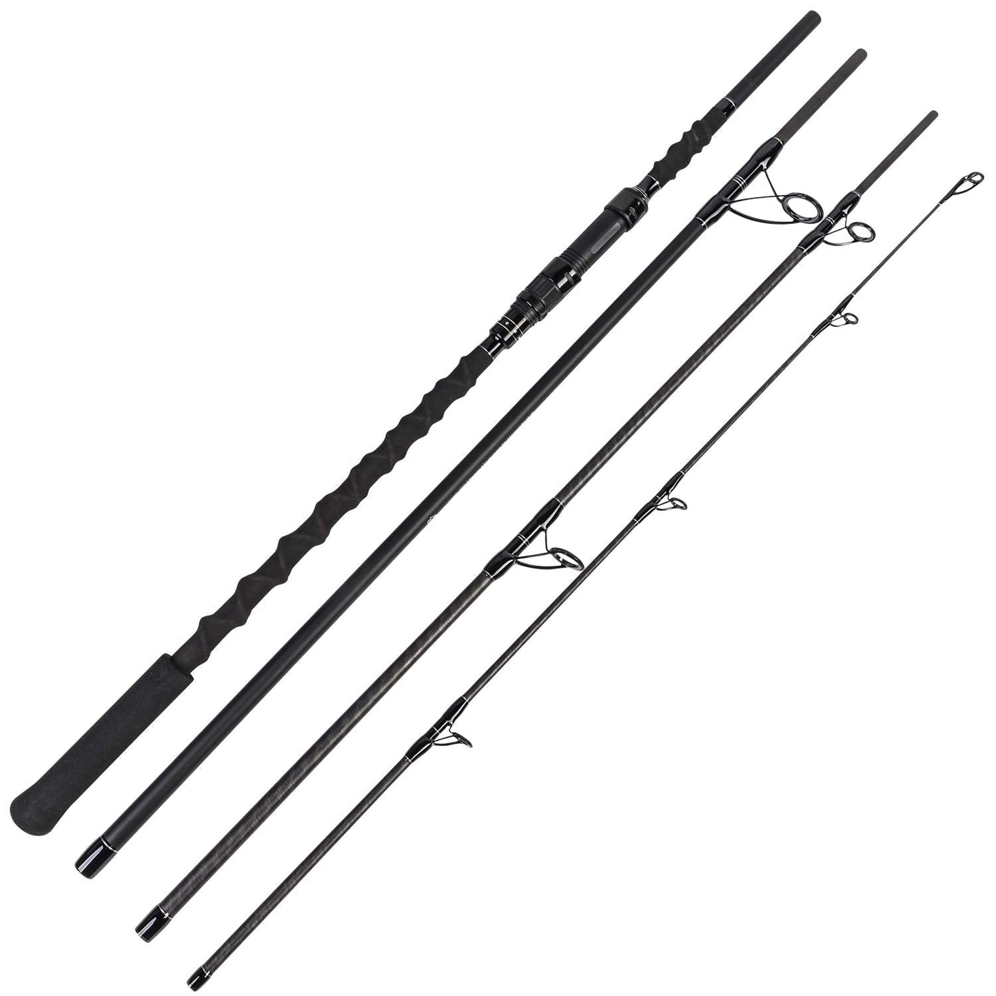 Goture Surf Spinning Fishing Rod - 4 Piece Graphite Fishing Rod Portable Carbon Fiber Travel Surf Rod - 9ft Surf Rod