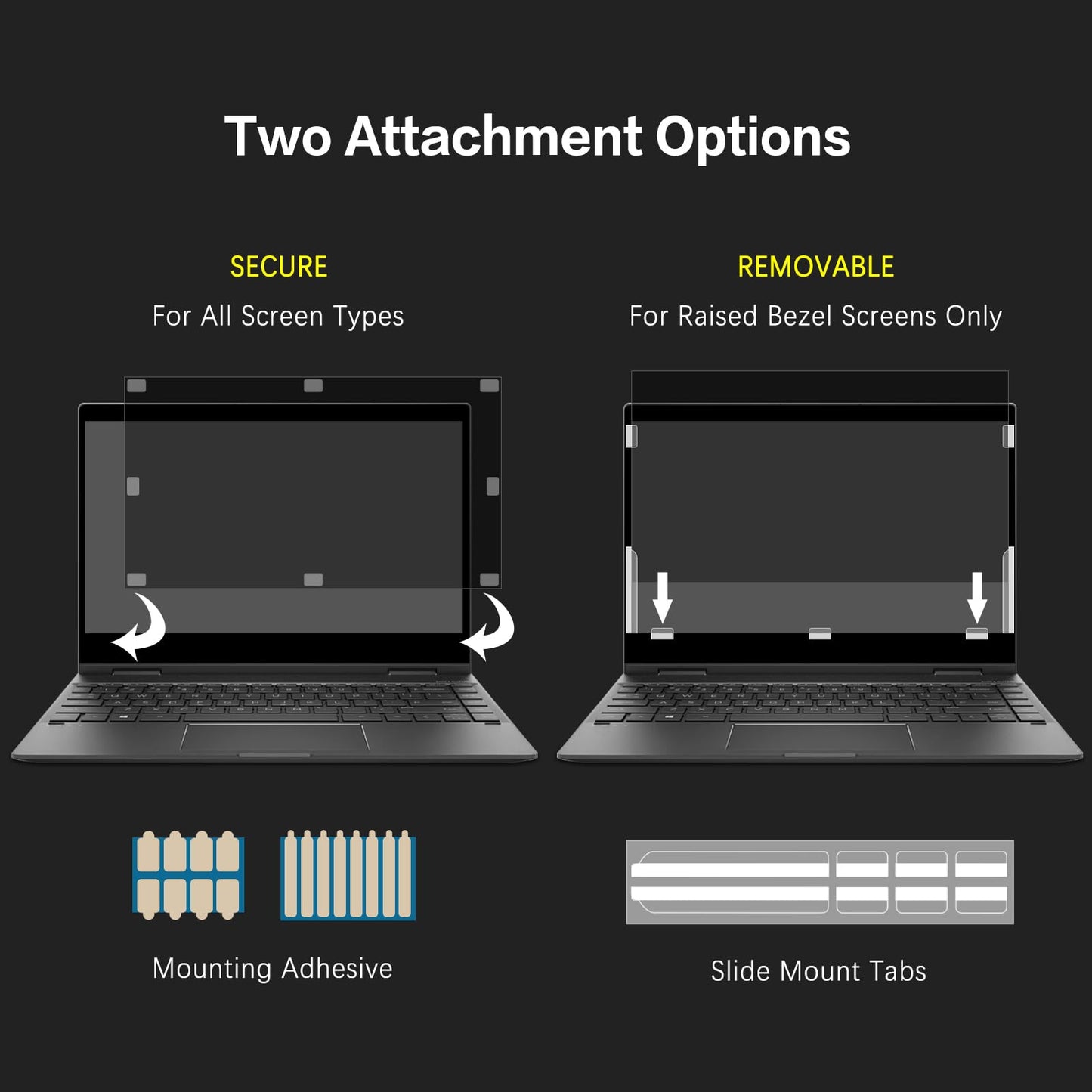 Laptop Privacy Screen 14 Inch 16:9 Aspect Ratio, Laptop Screen Privacy Shield Compatible With Lenovo Hp Dell Acer Asus Thinkpad Envy Xps, Removable Anti Glare Blue Light Computer Filter Protector