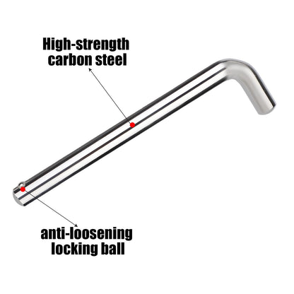 NQEUEPN Weight Stack Pin, 3/8 Inch Diameter 4.4 Inch/11.18cm Weight Loading Pin L Shaped Stack Extender Selector Inserts Gym Fitness Equipment for Home Gym Accessories