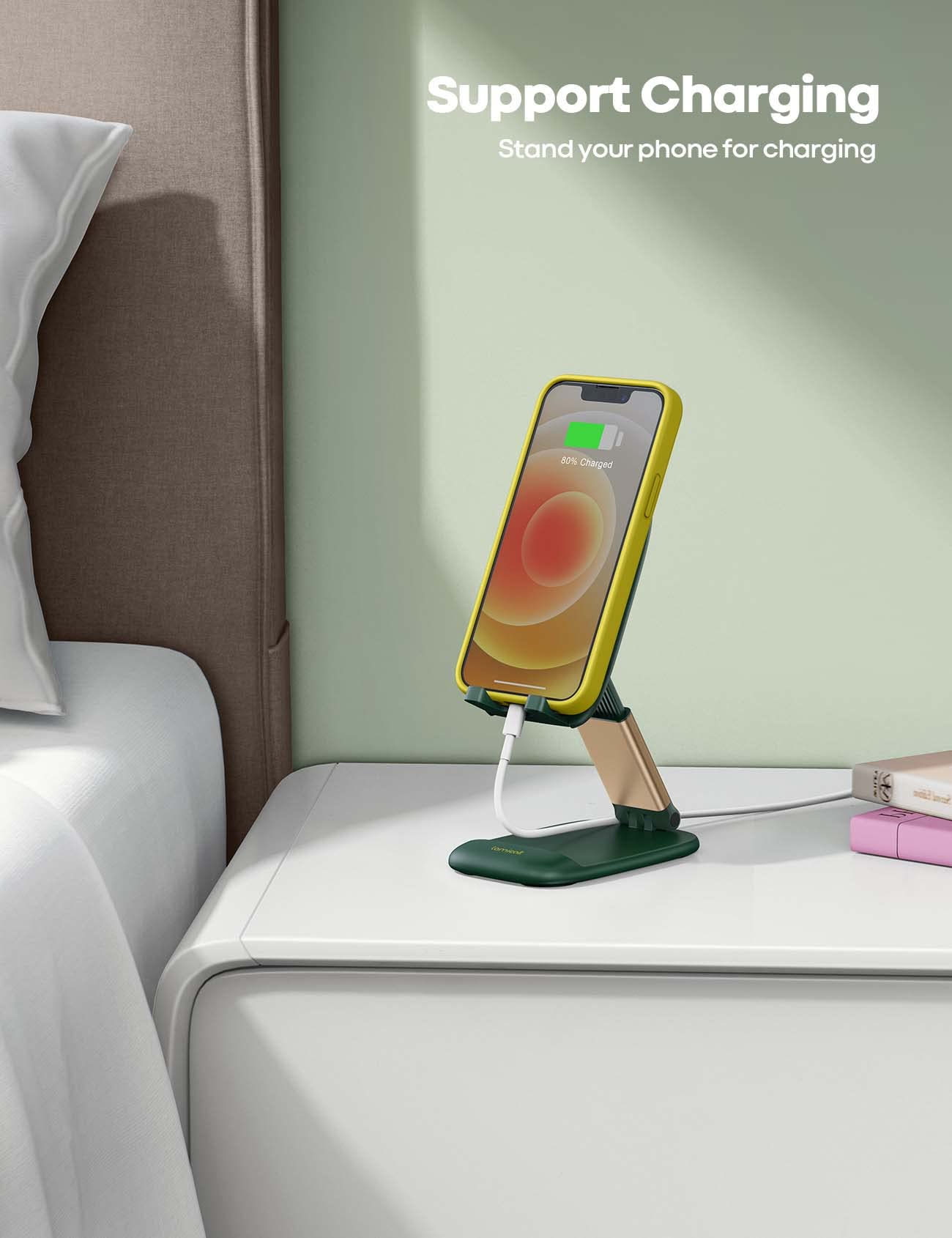 Lamicall Cell Phone Holder, Desk Accessories - Green iPhone Cellphone Stand, Office Desktop Accessories, Office Must Have, Gifts for Desk Decor, Phone