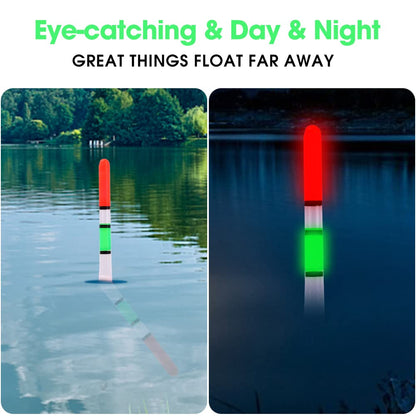3pcs 10/15/20g Luminous Fishing Night Float Tubes Light Float Plastic Bobber Sea Rock Fishing Striking Floats Tools
