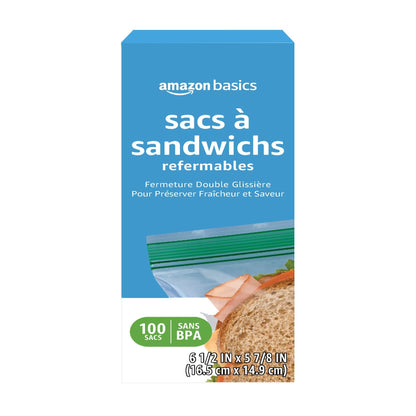 Amazon Basics Sandwich Storage Bags, 300 Count (Previously Solimo)