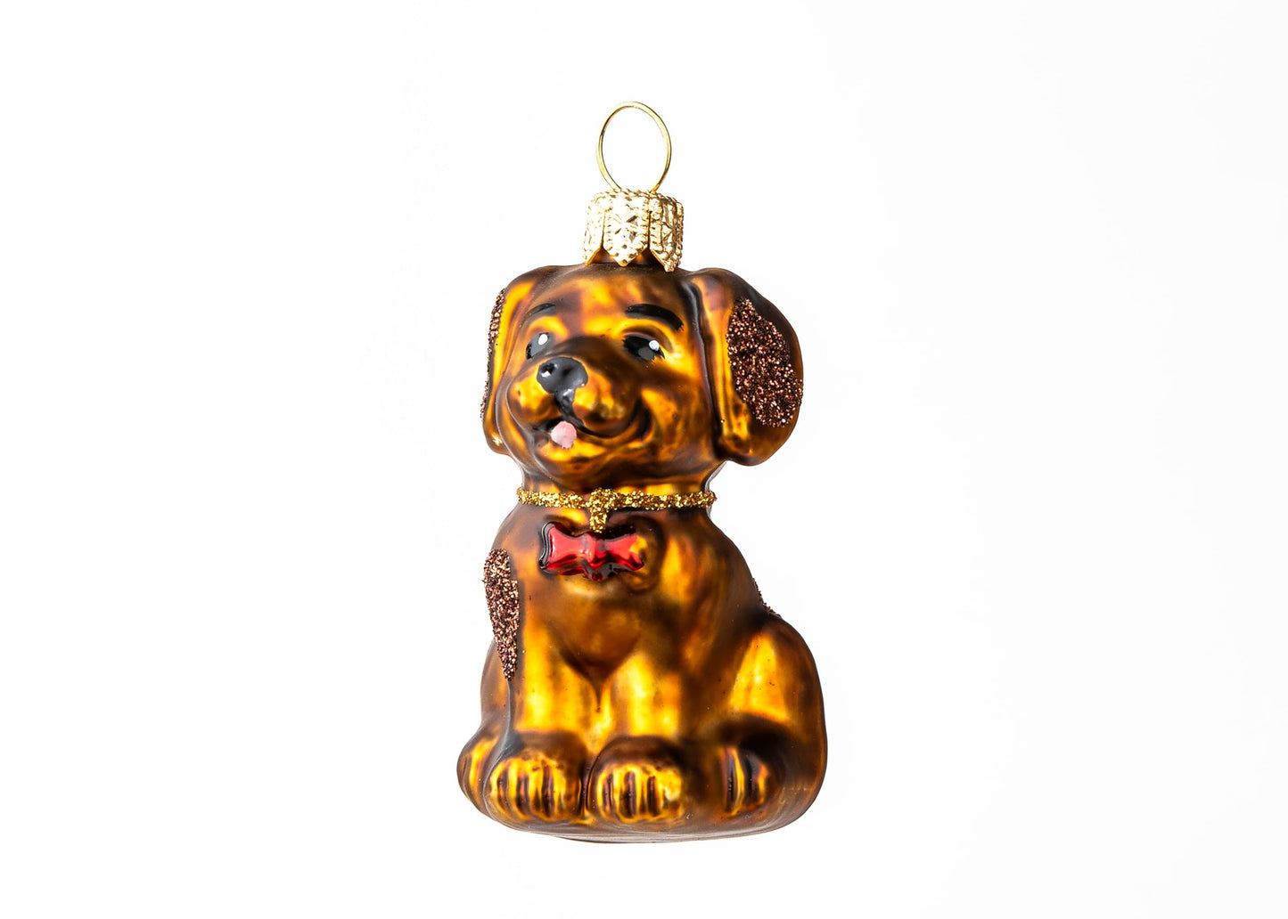 Polish Gallery Tiny Tree Ornaments Dog Handcrafted Mouth Blown Glass Miniature Ornaments for Christmas Tree Mini Christmas Tree Ornament Set Made in Poland