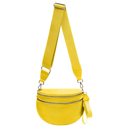 Nylon Crossbody Bags Bum Bag for Women Large Sling Bag Purse with Adjustable Strap（Black）