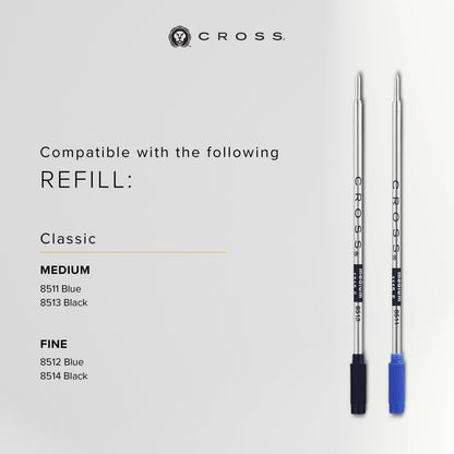 Cross Coventry Black Lacquer with Gold-Tone Ballpoint Pen - Refillable Pen for Smooth Writing - Professional, Elegant Accessory - Black Ink - Long-Lasting Use - Desk Essential - Gift-Ready