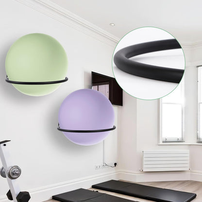Large Stability Ball Storage Rack Exercise Dall Wall Holder Yoga Studio Gym Exercise Ball and Equipment Organizer（3 pcs）