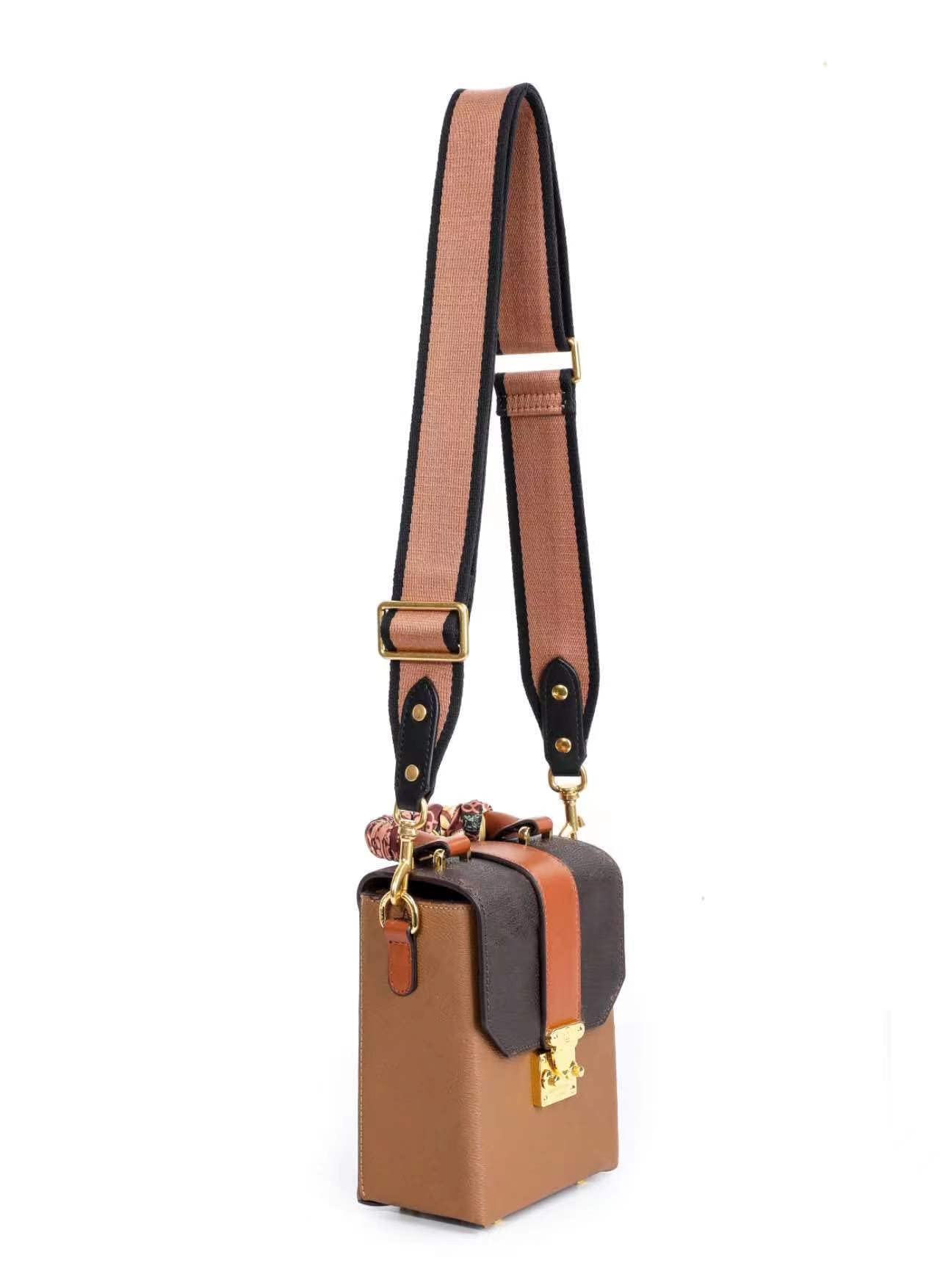 GOXTECH Purse Strap Replacement Crossbody Handbag Stripe Wide Adjustable (Brown -Bag Strap)