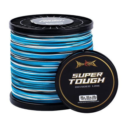 HERCULES Super Tough Braided Fishing Line 130 pounds Test Blue Camo 130LB (150 Yards) - 8 Strands