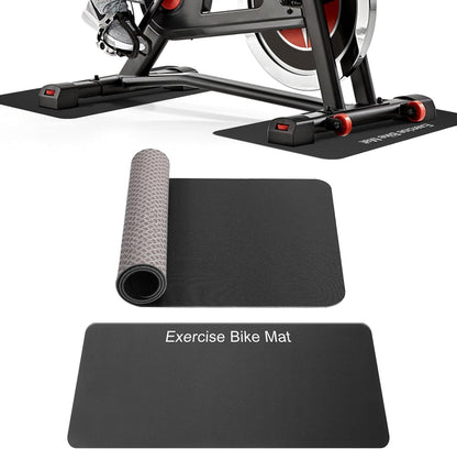 TOBWOLF 2PCS Non-Slip Mat Compatible with Peloton Bike, Concept 2 Rowing Machine, Exercise Bicycle Mats, Treadmill Pad for Carpet & Hardwood Floors, Workout Mat for Bike Trainer, Stationary Spin Bike