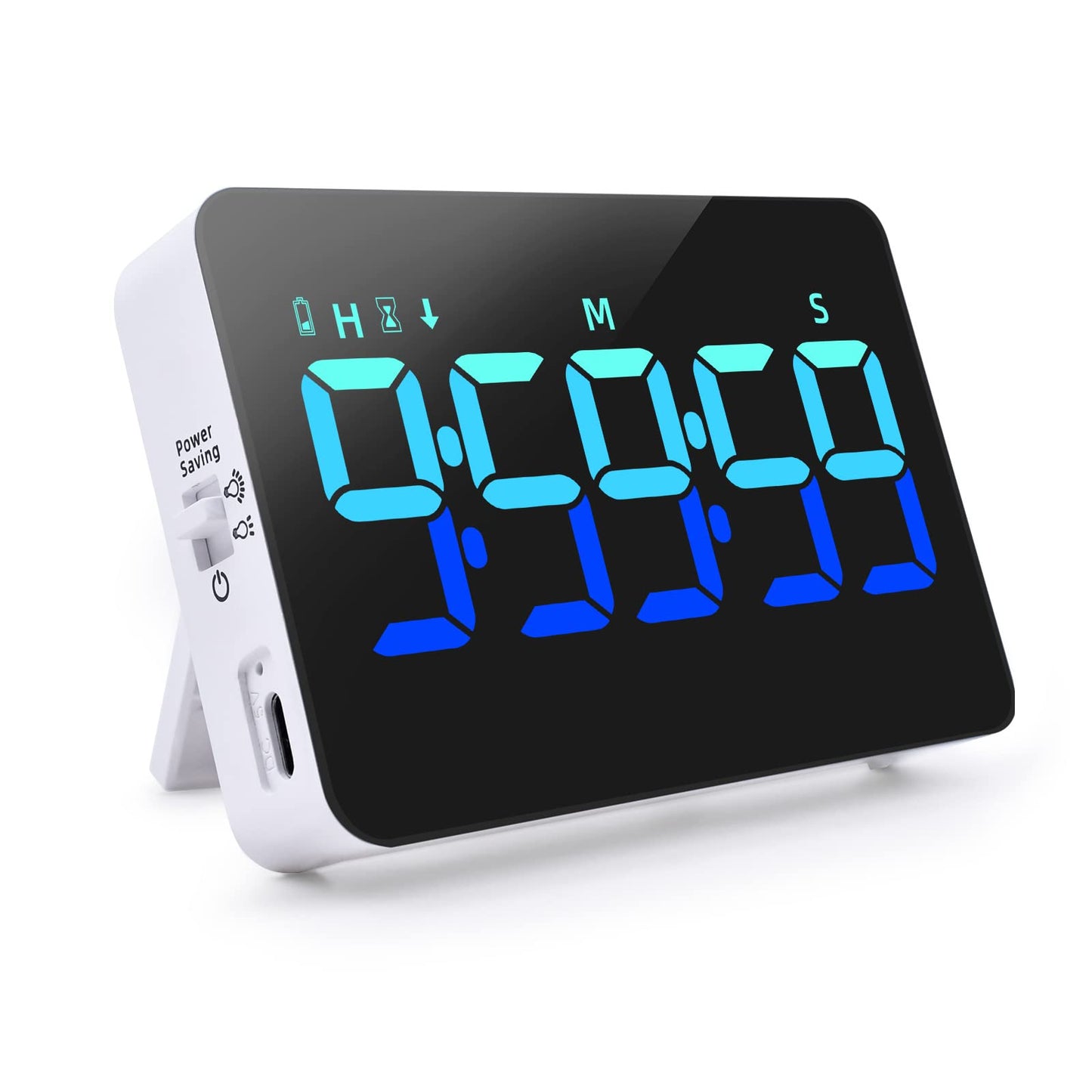 PERSUPER Kitchen Digital Timer, Count Down Up, Rechargeable, Vibration Mode Adjustable Volume and Brightness LED Display, Time Management Cook, Desk, Kids Adults Study Teaching, Kitchen Gadgets Blue