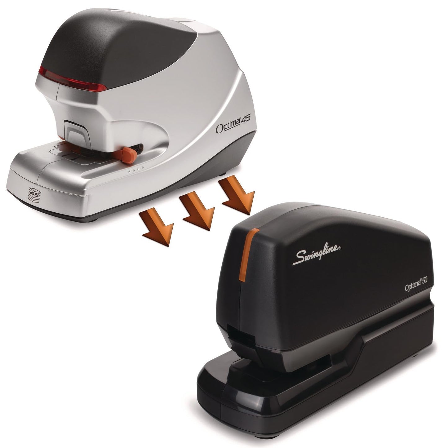 Swingline Optima 45 Electric Stapler, 45-Sheet Capacity, Silver