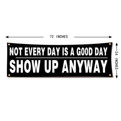 Lyeedoom Motivational Gym Cool and Stylish Encouragement Banner Tapestry - Inspire Your Workout Willpower and Keep Your Mind Focused - Perfect Flag Decoration for Gyms, Garages, Dorms, and Offices