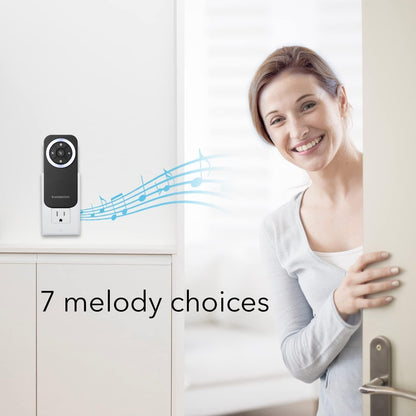 Wasserstein Doorbell Chime - Compatible with Blink Video Doorbell (1-Pack, Black)