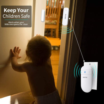 SECRUI Door Chime, Door Open Sensor Chime for Business/Home When Entering, Adjustable Volume, Easy Installation, 400ft Range, 52 Chimes, M508+D7