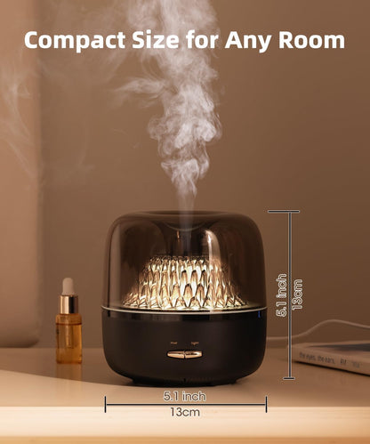 Essential Oil Diffuser for Home, Aroma Diffusers Aromatherapy Scent, Ultrasonic Cool Mist Humidifier with 7 Color Light, Modern Style Fragrance for Yoga, Spa, Bath, Office, Black