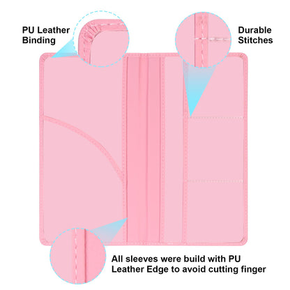 Cacturism Car Registration and Insurance Holder, Car Accessories Vehicle Glove Box Car Organizer Women Car Accessories with Magnetic Shut for Cards, Essential Document, Driver License, Pink