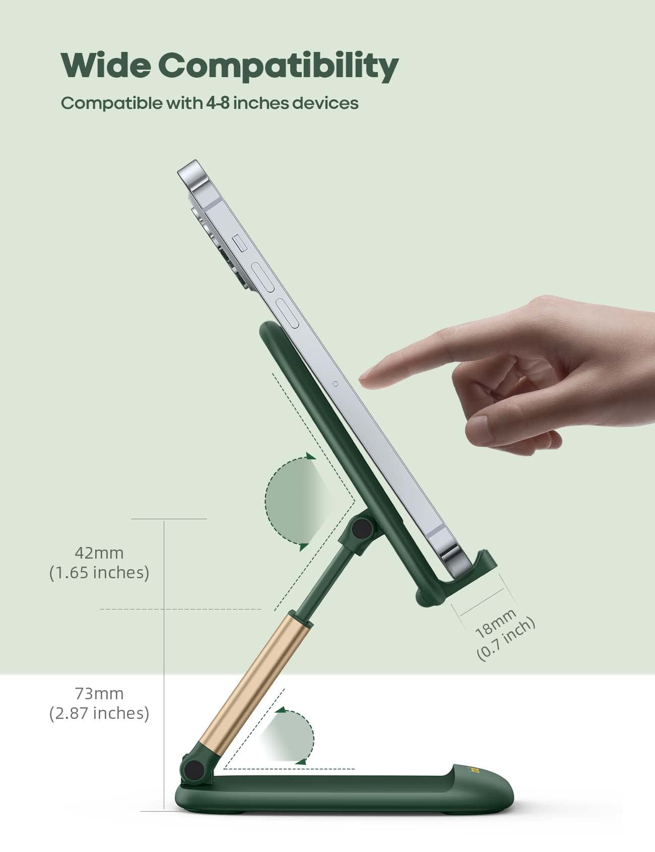 Lamicall Cell Phone Holder, Desk Accessories - Green iPhone Cellphone Stand, Office Desktop Accessories, Office Must Have, Gifts for Desk Decor, Phone