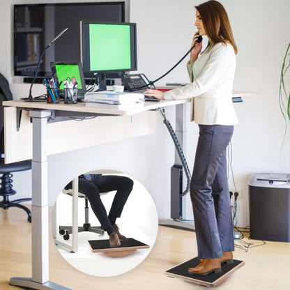 Balance Board Wobble Board for Adults Anti-Slip Balance Board for Physical Therapy Standing Desk Core Strength Wooden Rocker Board