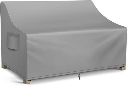 WLEAFJ Patio Sofa Cover Waterproof, 3-Seater Outdoor Sofa Cover, Heavy Duty Deep Lounge Loveseat Cover, Large Lawn Patio Furniture Covers with Air Vent, 78’’ W x 33’’ D x 32’’ H, Grey