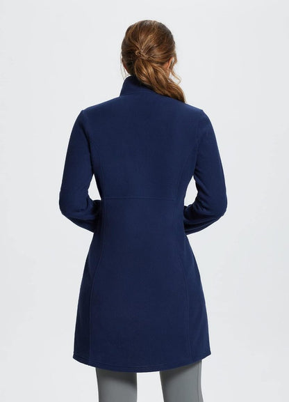 Baleaf Women's Fleece Dress - Warm Thermal Quarter Zip Pullover Tunic with Pocket | Winter Travel Essential