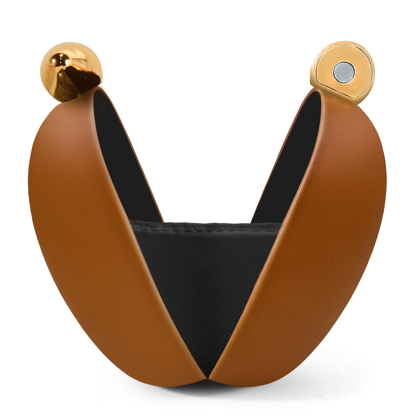 NEWROGENG Shell Clutch Purse for Women, Leather Evening Bag with Magnetic Closure, Elegant Wedding Party Clutch Handbags, Leather Caramel