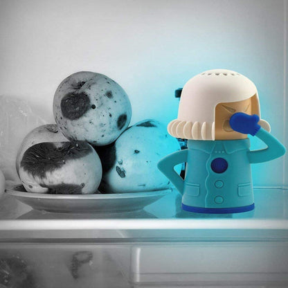 Chilly Cold Mama Fridge Cleaner Baking Soda Freezer Odor Absorber & Freshener Holder, Cool Cold Mama Refrigerator Deodorizer Freezer Odor Household Kitchen Tools, Blue